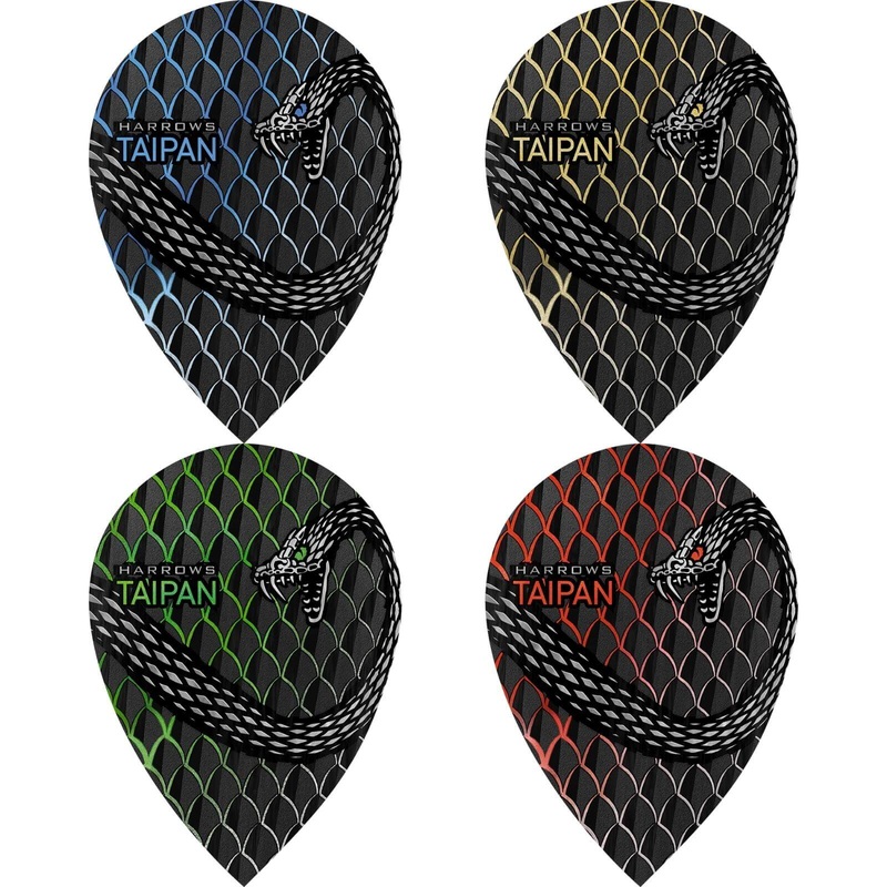 Harrows – Taipan – Pear Dart Flights Blue