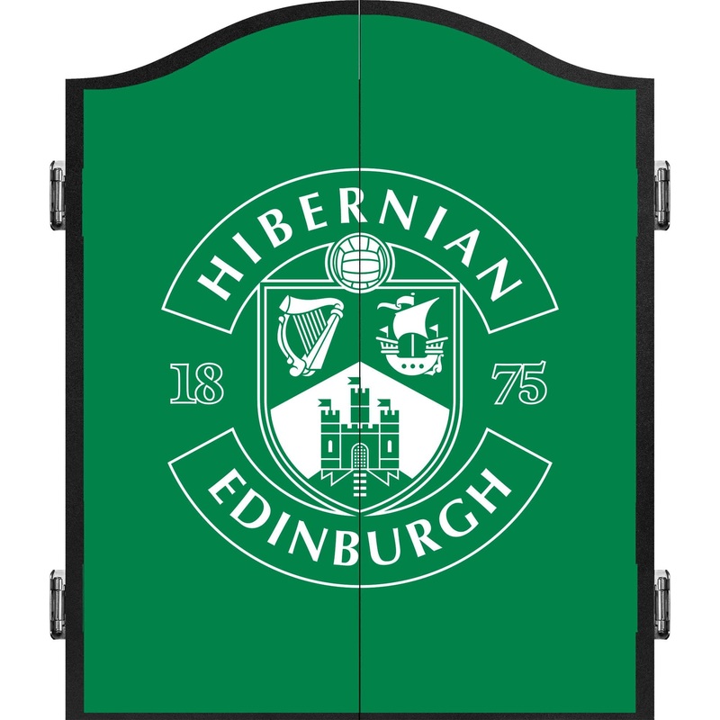 Hibernian FC – Official Licensed – Dartboard Cabinet – C1 – Green Crest