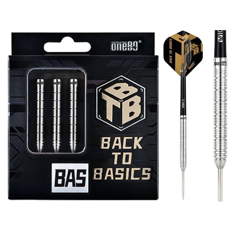 One80 Back To Basics BAS 90% Tungsten Steel Tip Darts 22 GRAM