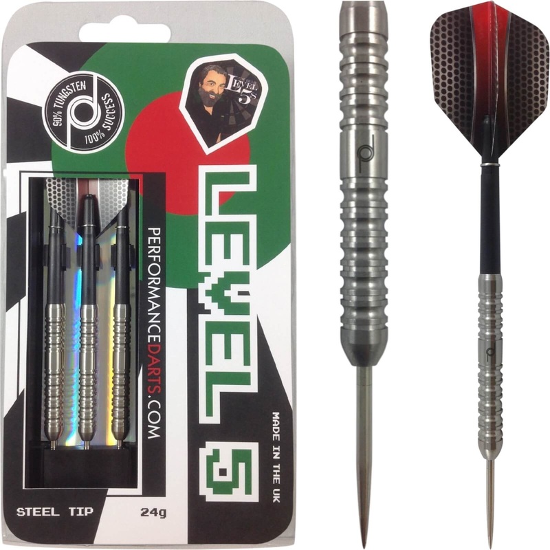 Performance Darts – Level 5 – Steel Tip – 90% Tungsten – 22g 24g 22 grams
