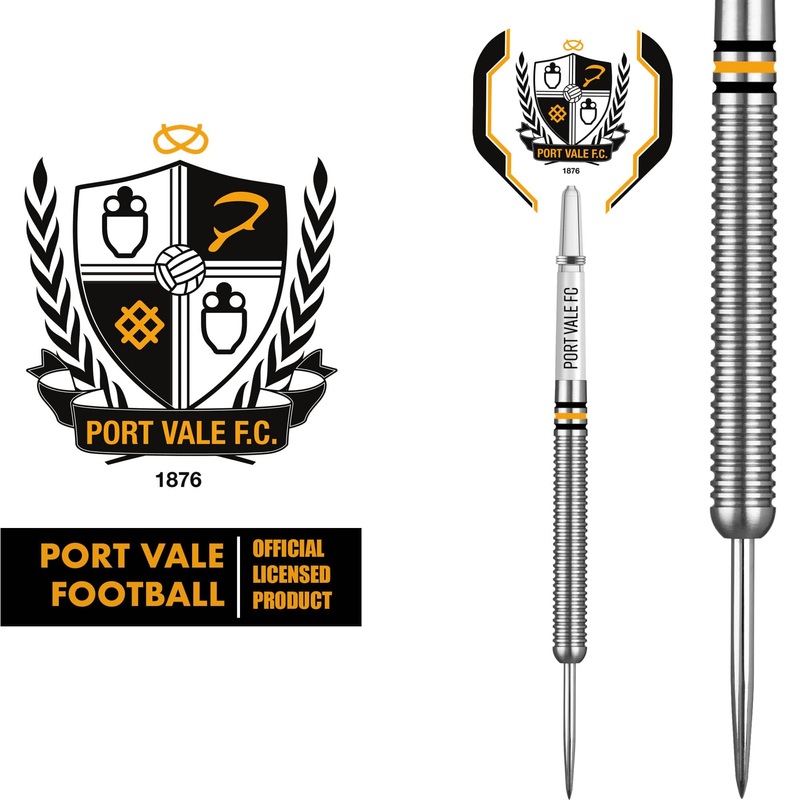 Port Vale FC – Official Licensed – The Valiants – Steel Tip Darts – Tungsten – 24g 24g