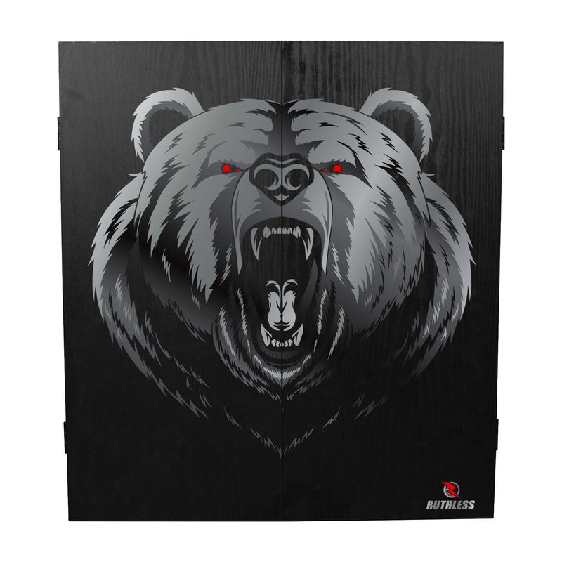 Ruthless Dartboard Cabinet – Square Design – Bear