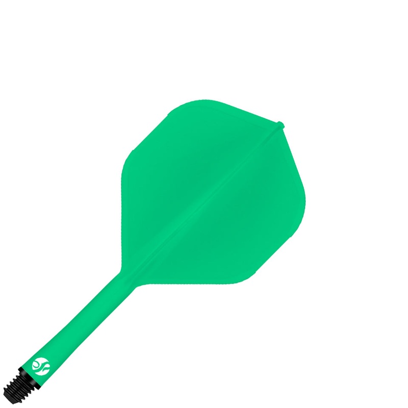 Shot Flight Deck Dart Flight and Shaft System – Standard Short Green