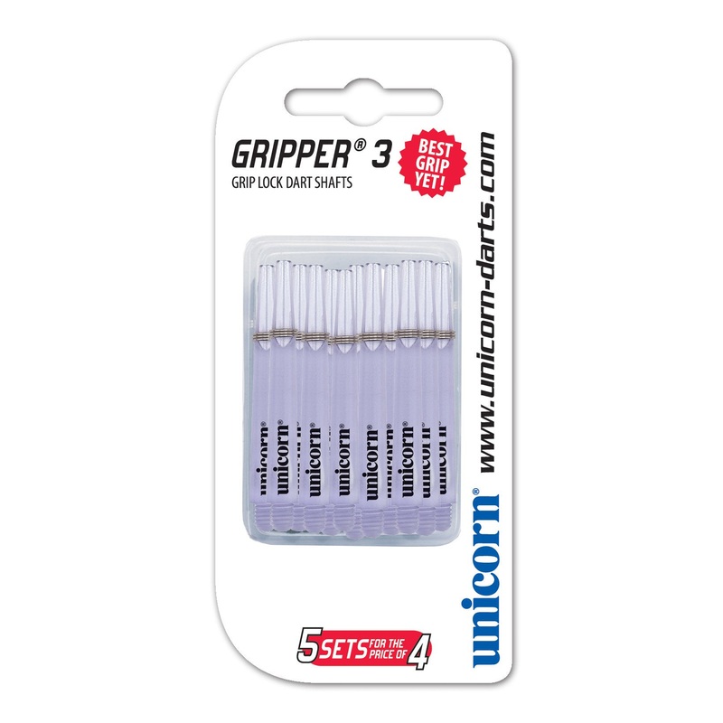 Unicorn Gripper 3 Value Pack Mirage Blue Ring Grip Dart Stems / Shafts – 5 Sets Blue Medium