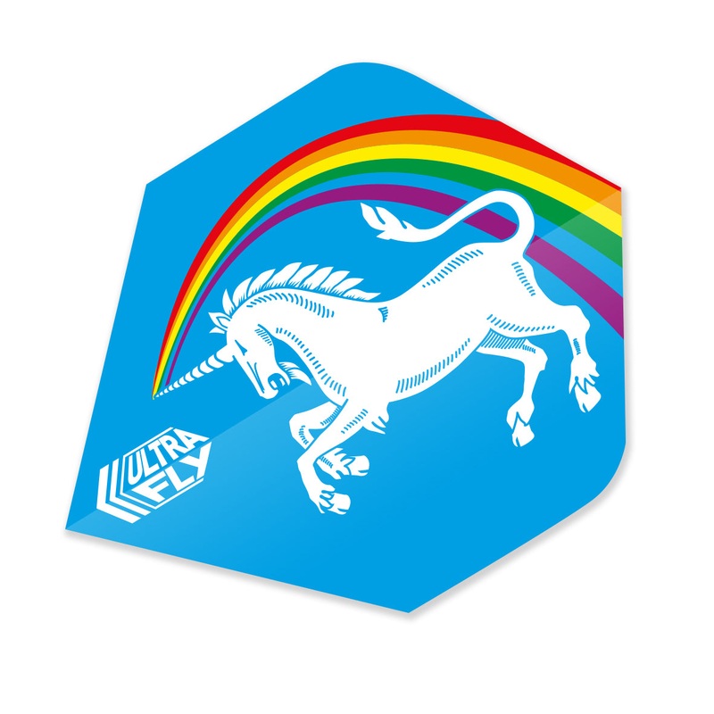 Unicorn Ultrafly Blue Rainbow Dart Flights Blue