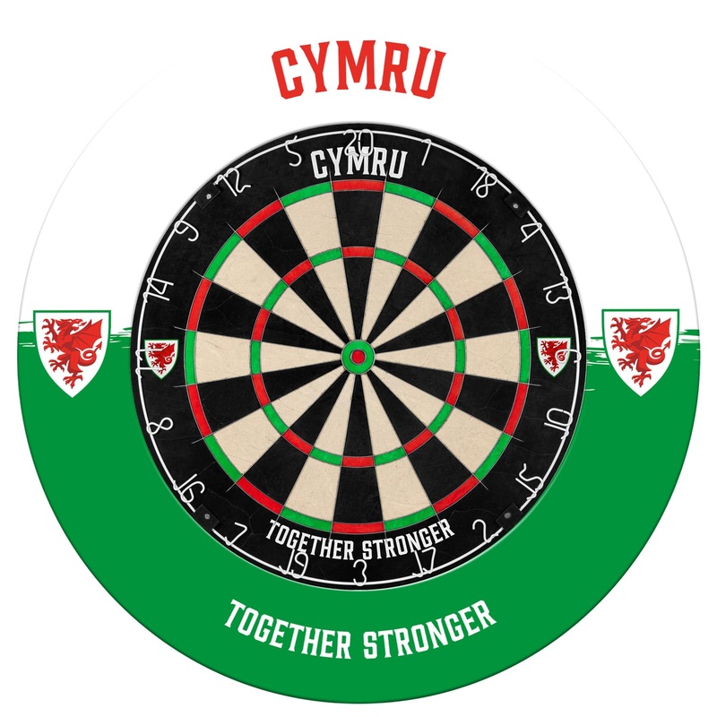 Wales Printed Dartboard & Printed Surround – Cymru