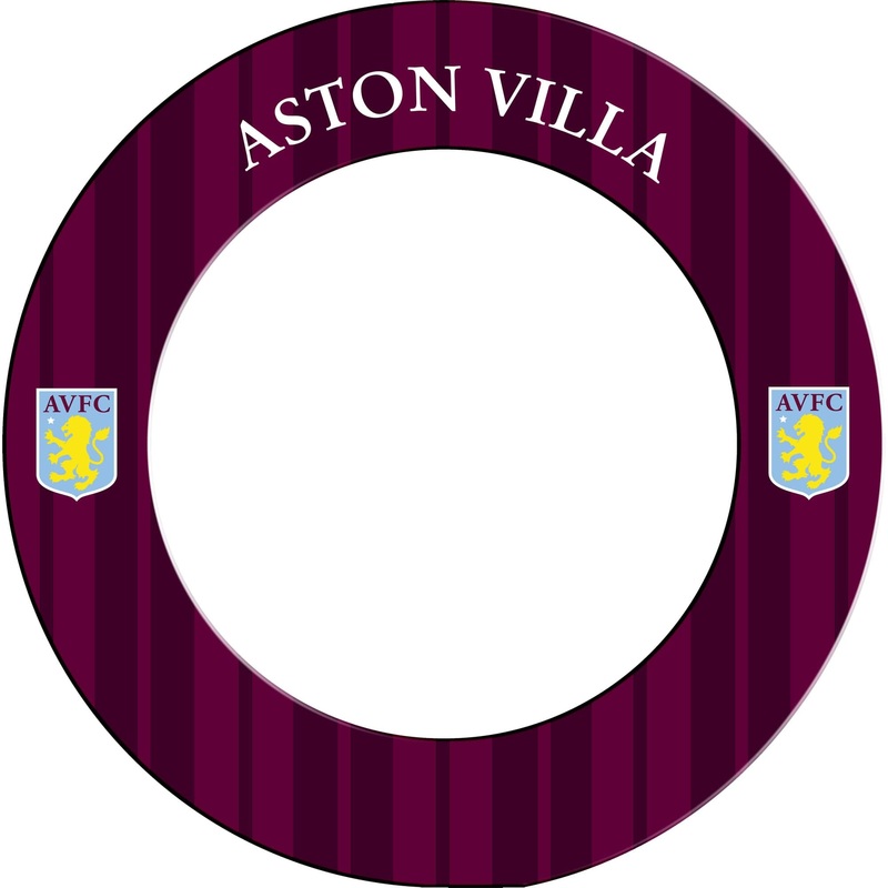 Aston Villa FC Dartboard Surround – Official Licensed – AVFC – S1 – Vertical Stripe