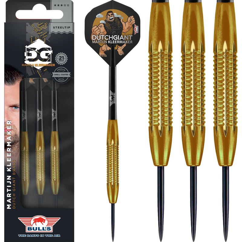Bulls Martijn Kleermaker Darts – Steel Tip – Brass – The Dutch Giant – 21g 21g