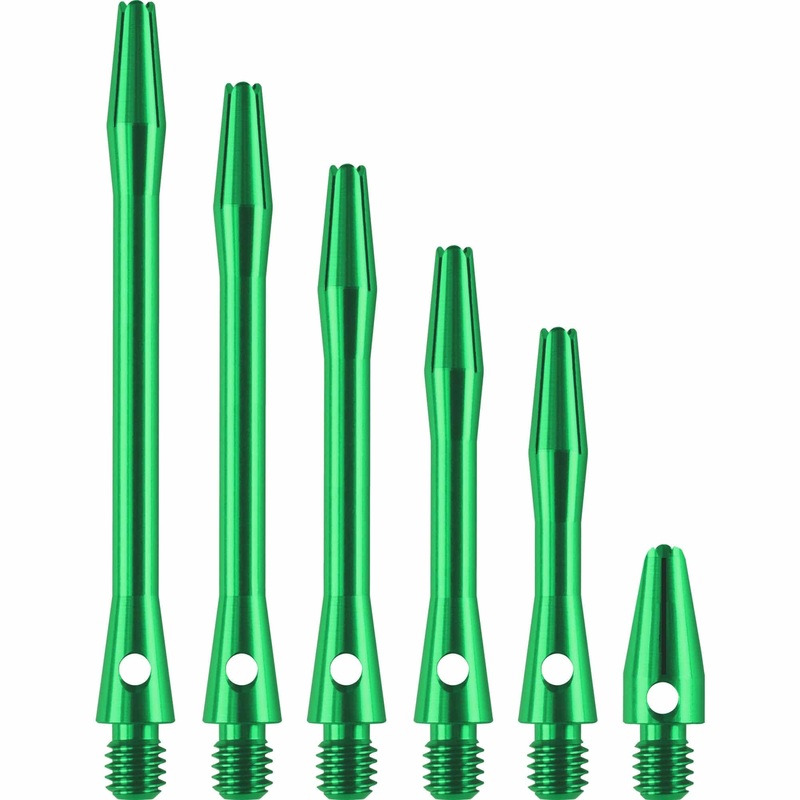 Designa Aluminium Shafts – Metal Dart Stems – Green Long