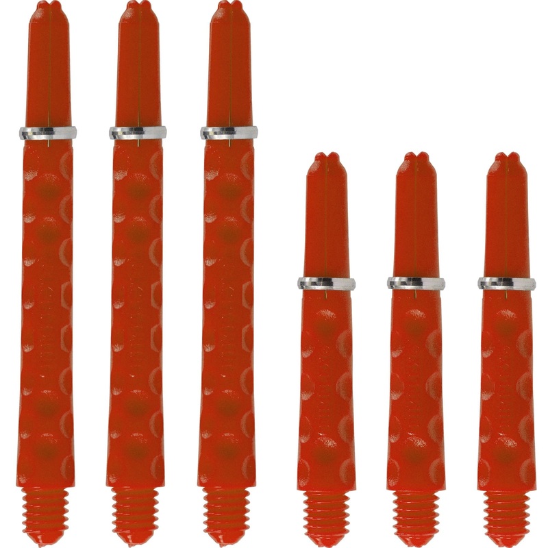 Harrows Dimplex Shafts – Dart Stems – with Rings – Fire Red Medium