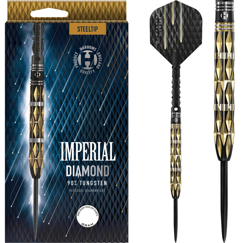 *Harrows Imperial Diamond Darts – Steel Tip – Gold Diamond 21g