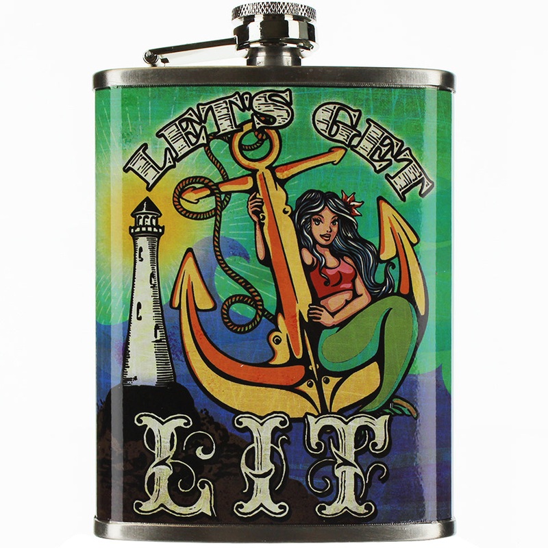 Let’s Get Lit Mermaid Flask – 3.5″ X 5.5″