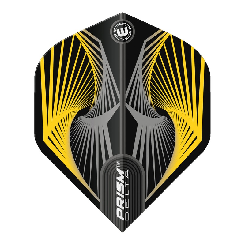 Prism Delta Spiral Yellow and Grey Standard Dart Flights by Winmau