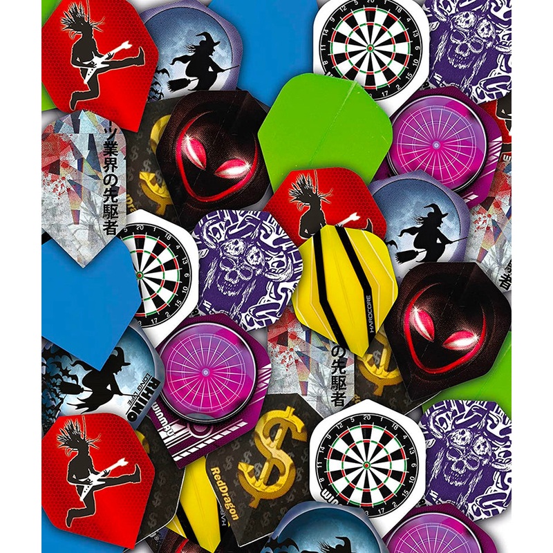 Red Dragon Bargain Assorted Dart Flights Pack – 25 Sets