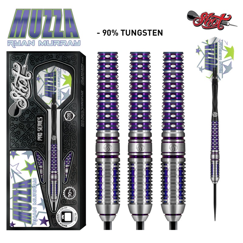 Shot Pro Series Ryan Murray 90% Tungsten Steel Tip Darts by Shot 28 Gram