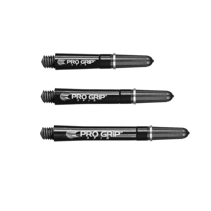 Target Darts Pro Grip Spin Dart Shafts – Black Black Short