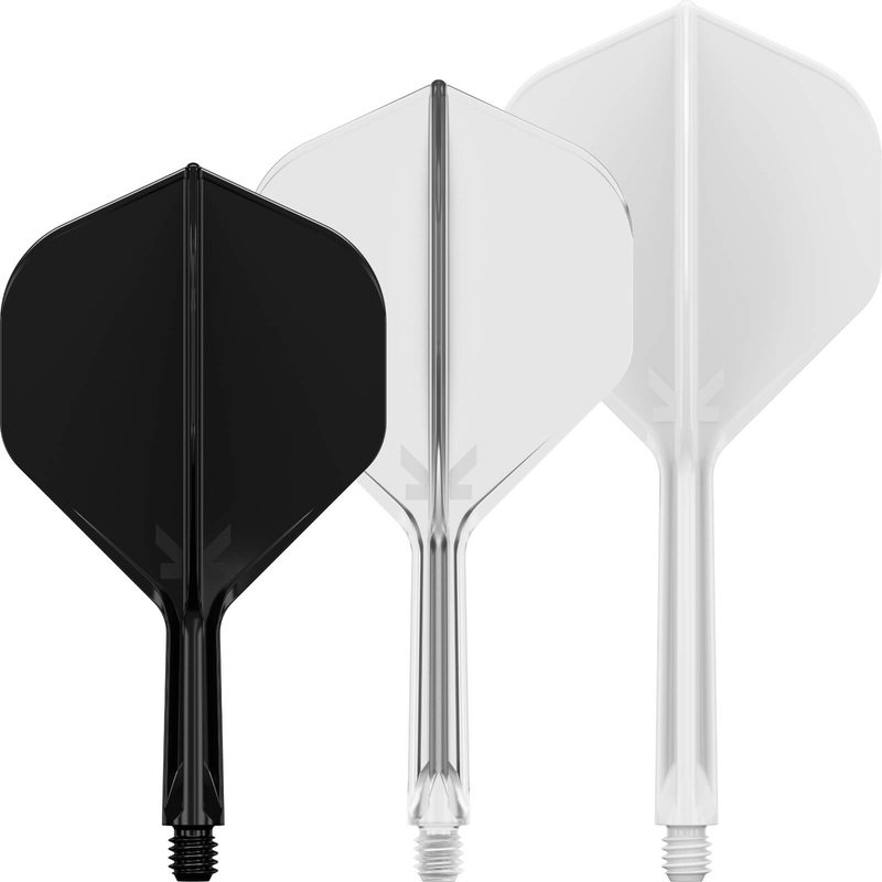 Target – K-Flex – Big Wing Dart Flights – Integrated Flight & Shaft System Short (19mm) Black