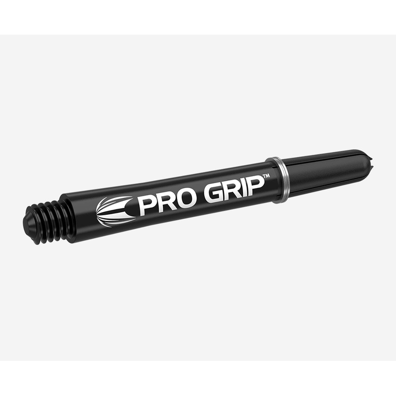 Target Pro Grip Nylon Dart Shafts – Intermediate Black (3 Sets) Black Intermediate (41mm in length excluding thread) Nylon