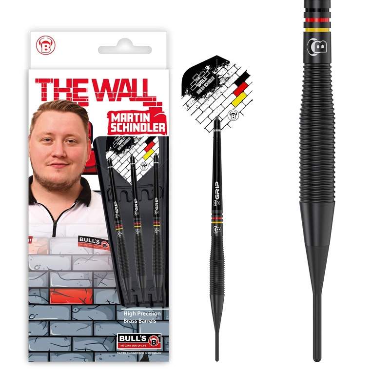 BULL’S Martin Schindler Darts – Soft Tip – Black Brass – 18g