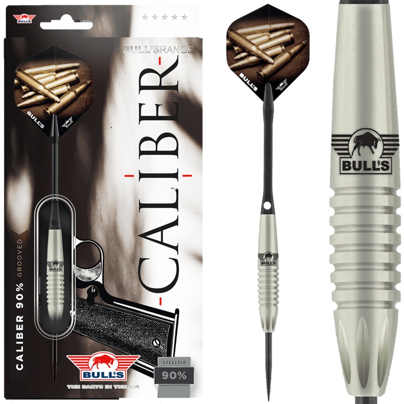 Bull’s NL Caliber Grooved 90% Tungsten 24 gram Steel Tip Dart Set