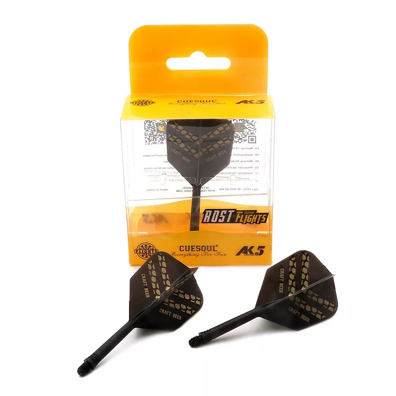 CUESOUL ROST AK5 Integrated Dart Shaft & Flight – Big Wing Shape – Medium – Craft Beer Craft Beer Medium (28mm in length excluding thread) Big Wing