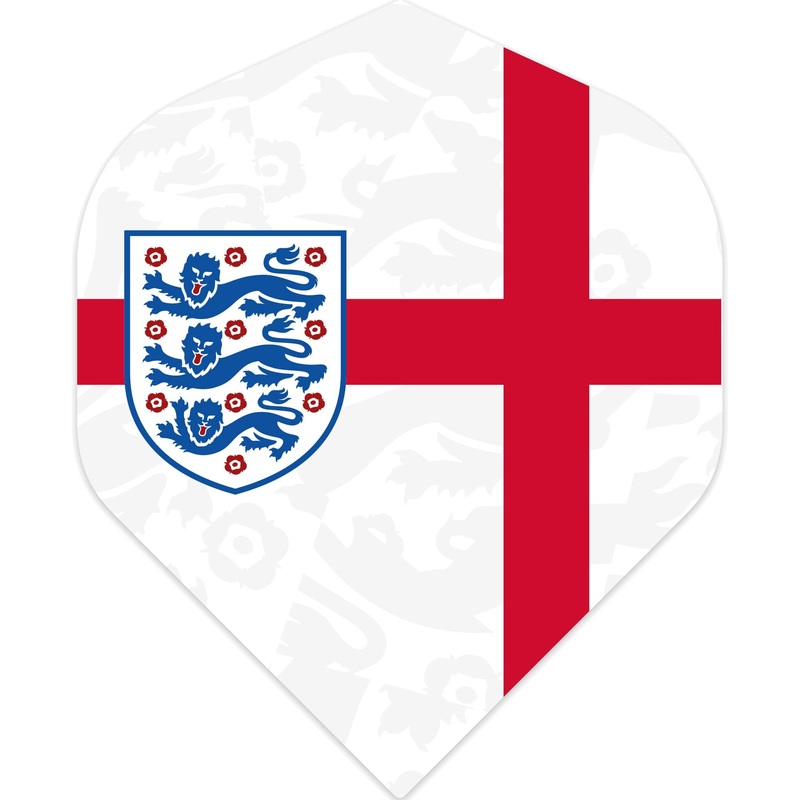 *England Football Dart Flights – Official Licensed – 100 Micron – No2 – Std – F2 – St George Cross