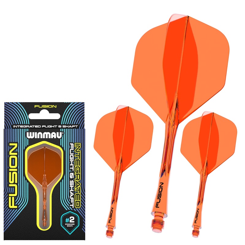 Fusion #2 Integrated Flight & Shaft – Neon Orange Short Orange