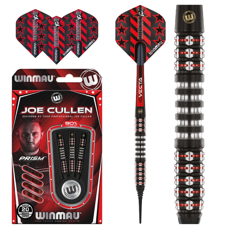 Joe Cullen Ignition Series 90% Tungsten Soft Tip Darts by Winmau 20 Gram