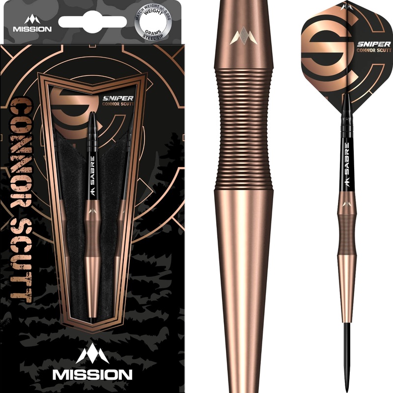 Mission – Connor Scutt V2 Darts – Steel Tip – 90% Tungsten – 22g 24g 22 grams