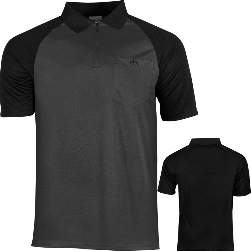 Mission Darts EXOS Cool FX Dart Shirt – Black & Grey 2XL