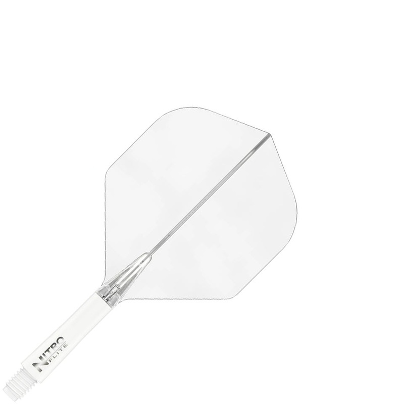 Red Dragon Nitro Flite Integrated Flight and Shaft System – No2 Short White & Clear