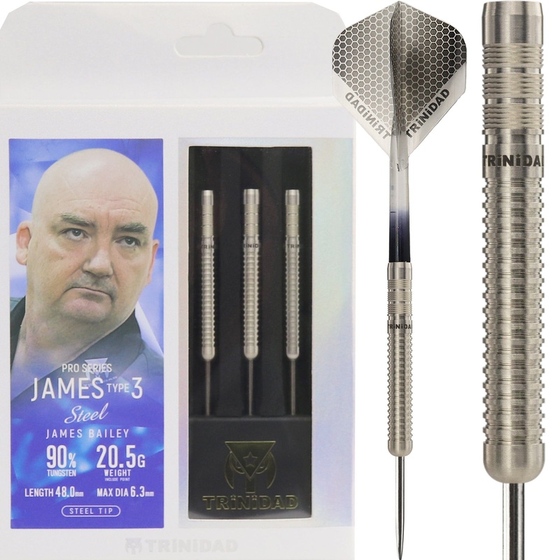 Trinidad Pro Darts – Steel Tip – 95% Tungsten – James 3 – 20.5g