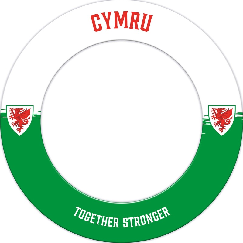 Wales FA – Dartboard Surround – Official Licensed – Welsh  Cymru – S4 – White – Cymru