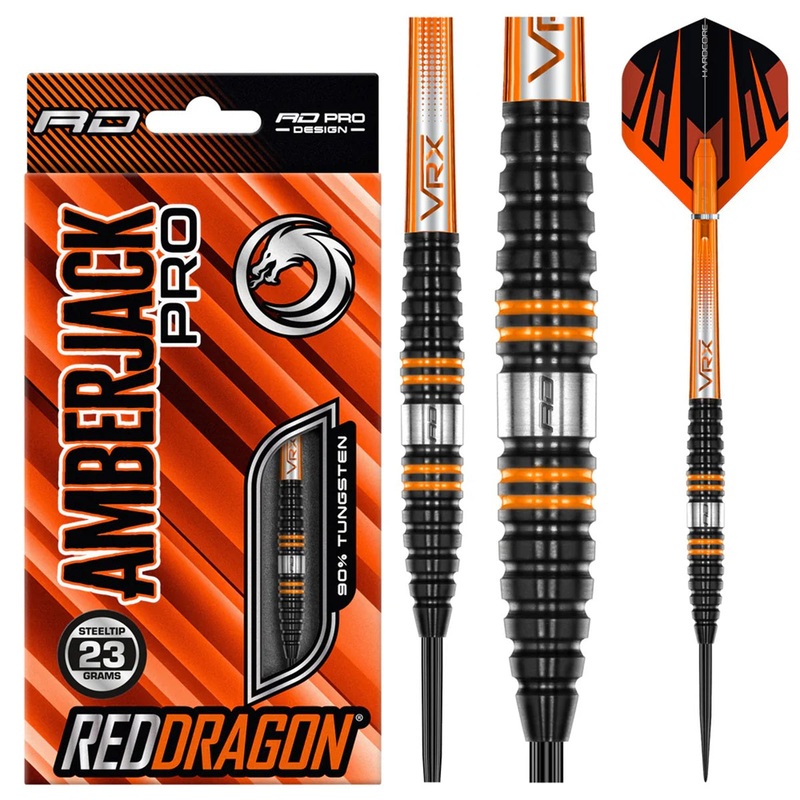 Amberjack Pro 2 90% Tungsten Steel Tip Darts by Red Dragon 23 Gram