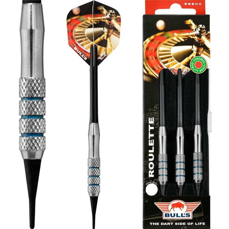 Bulls Roulette Darts – Soft Tip Chromed Brass – Style A 18g