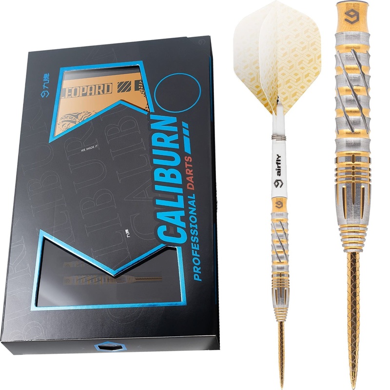 Caliburn Leopard Darts – Steel Tip – 90% – Gold 22g