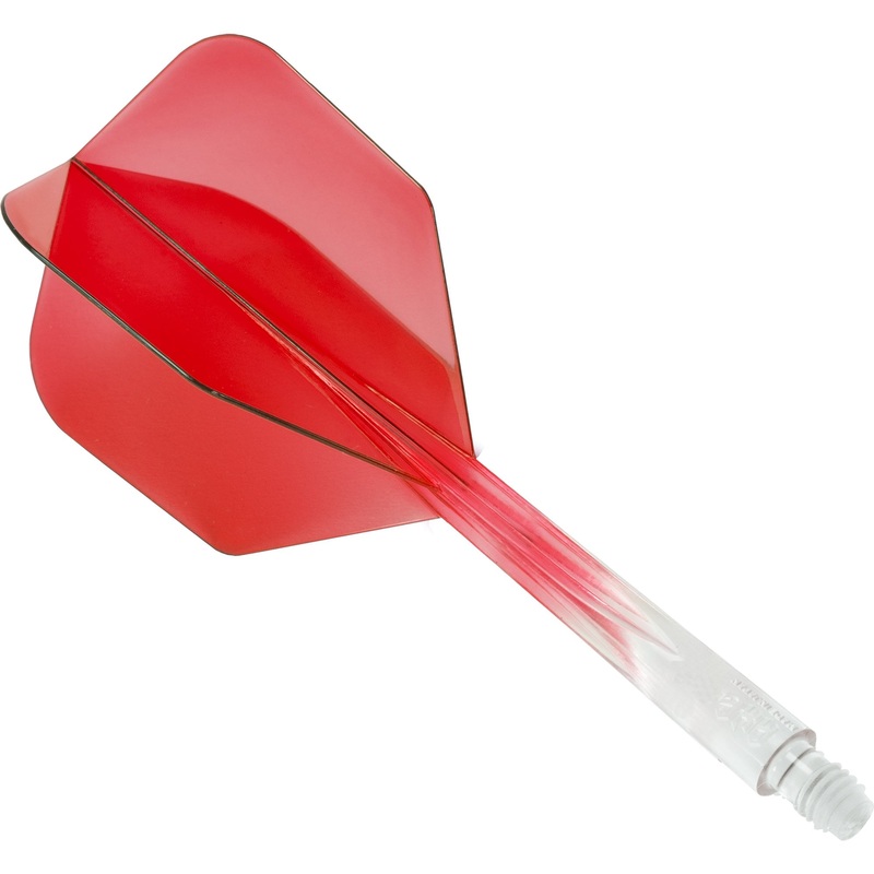 Condor AXE Gradient Dart Flights – Small – Clear Red Long