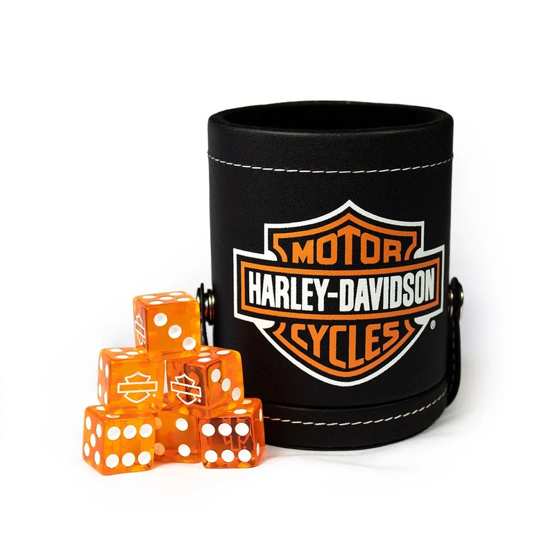 DW Harley Davidson Bar & Shield Dice and Cup