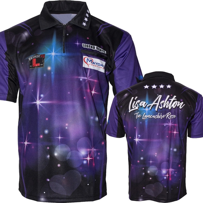 *Legend Darts – Lisa Ashton – Dart Shirt – The Lancashire Rose – Purple Small