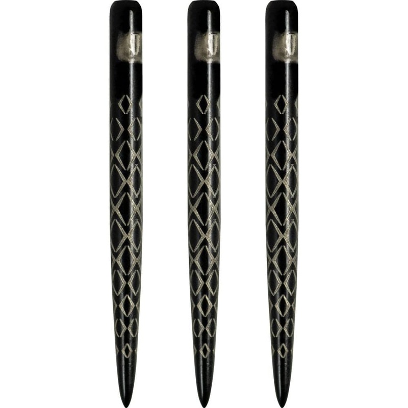 One80 Aztec Dart Points – Style A – Black – Diamond 32mm