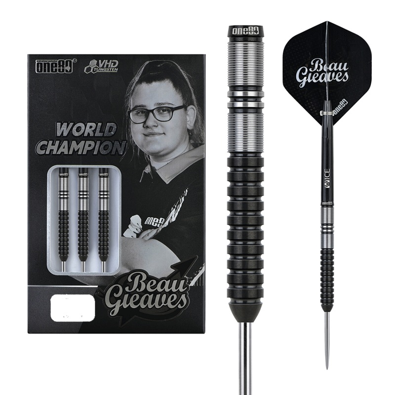 One80 Beau Greaves VHD Black Steel Tip Darts 21 grams