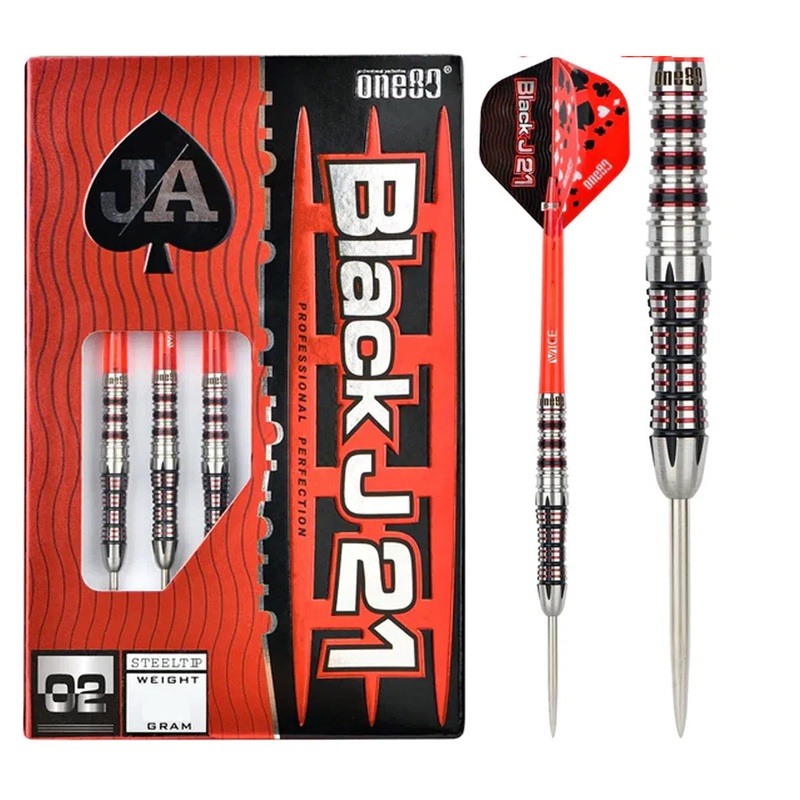 One80 BlackJ 21 02 90% Tungsten Steel Tip Darts 21 GRAM