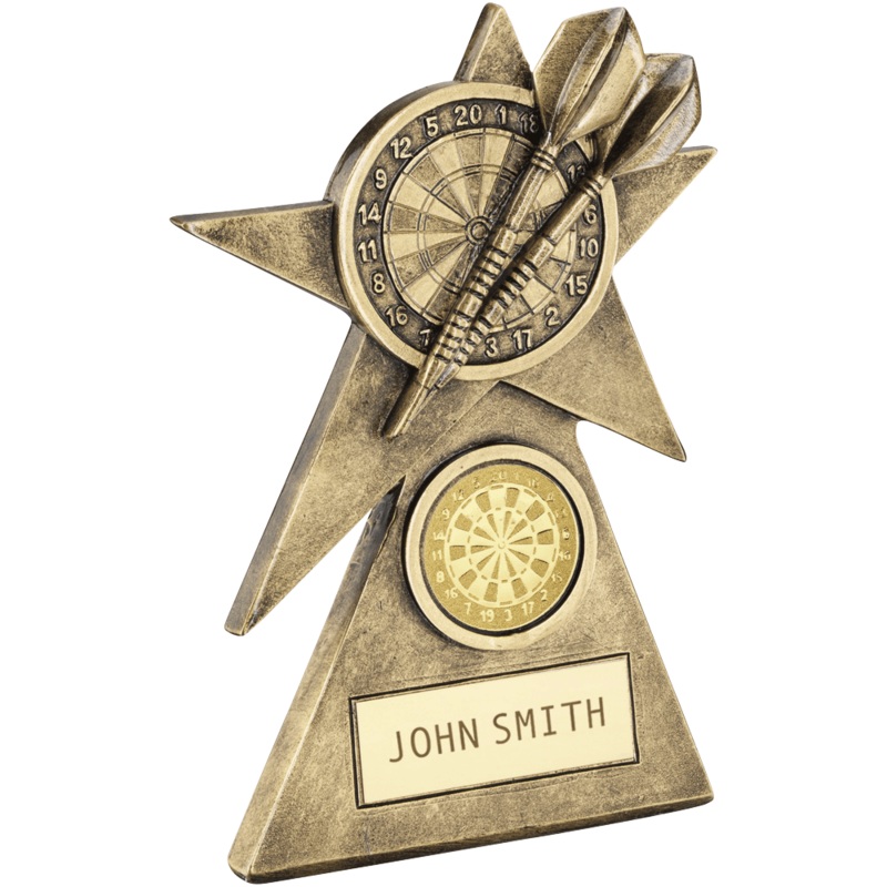 *Star on Pyramid – Dartboard Design – Resin Trophy Award Large