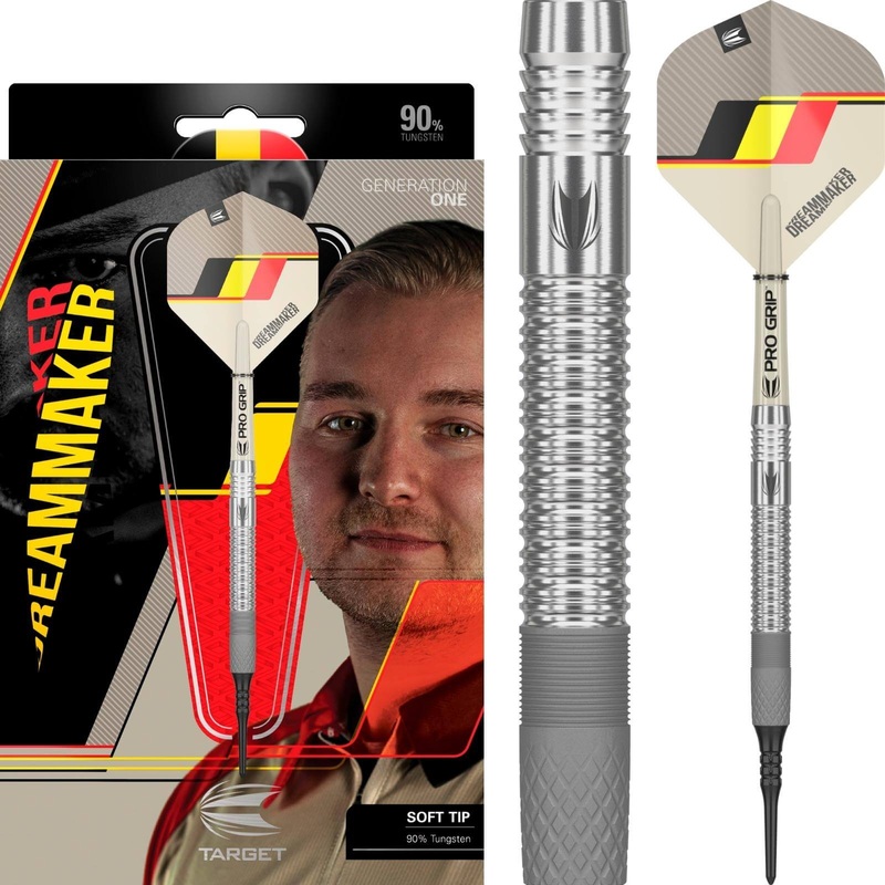 Target – Dimitri Van Den Bergh Darts – Soft Tip – 90% Tungsten – 19g 21g 19 grams