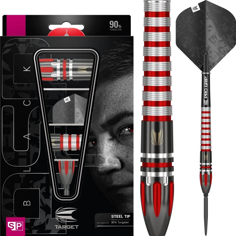 Target – Nathan Aspinall Black Darts – Swiss Point – Steel Tip – 90% Tungsten – 22g 24g 26g 22 grams