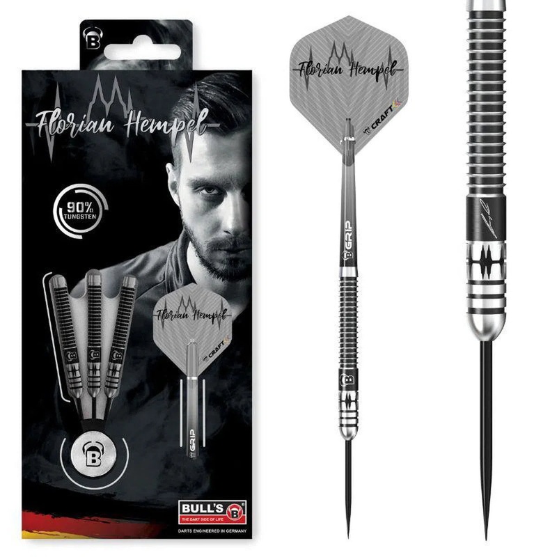 Bull’s DE Florian Hempel 90% Tungsten Steel Tip Darts 22 GRAM