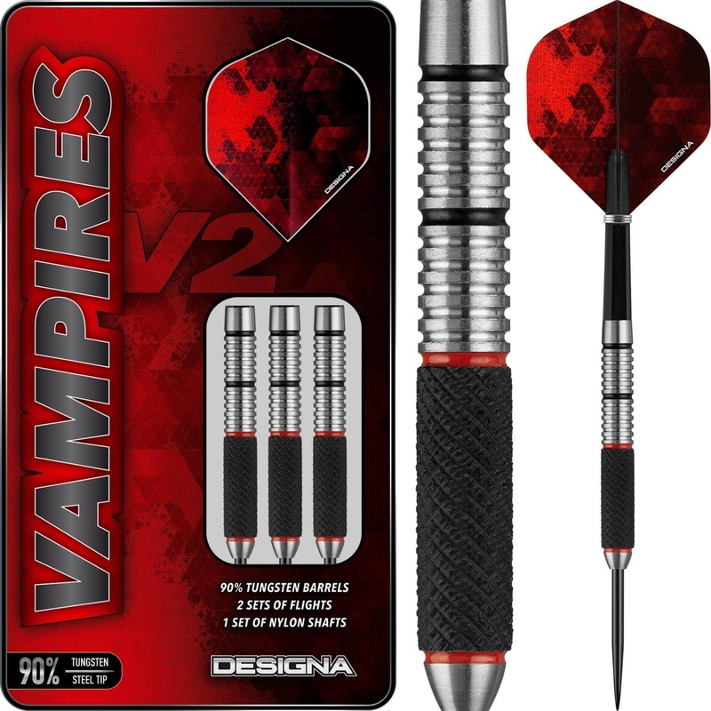 Designa – Vampires V2 M3 Darts – Steel Tip – 90% Tungsten – 23g 25g 27g 23 grams