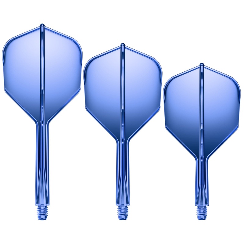 Goat A1R Dart Flights – Moulded Flight & Shaft System – Standard No6 – Clear Blue Short