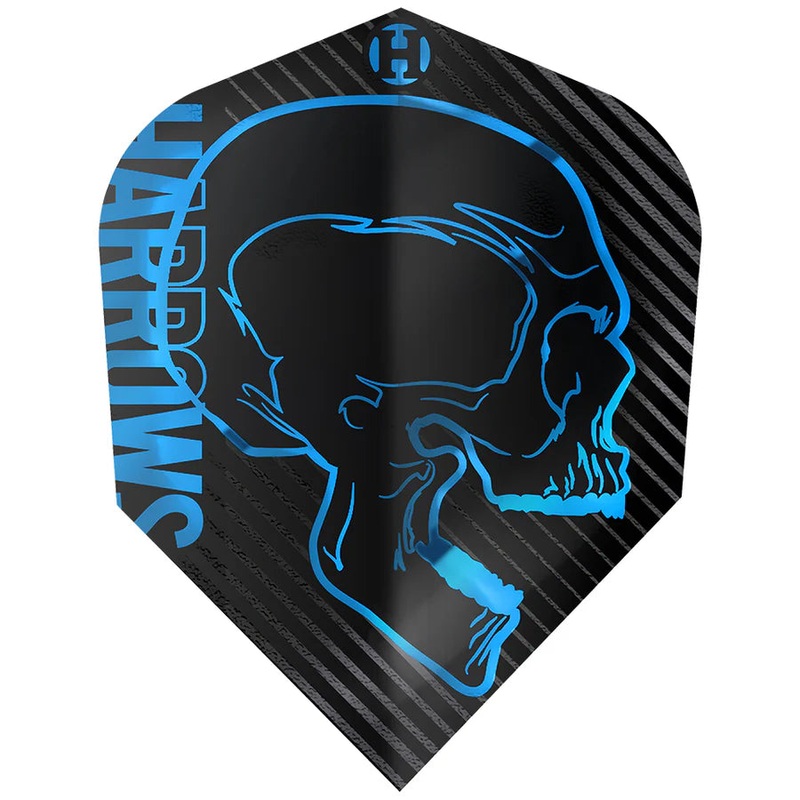 Harrows Rage Aqua Skull Standard Dart Flights Standard 100 Micron Extra Strong