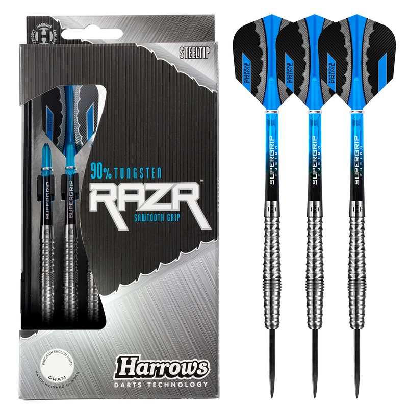 Harrows Razr Bulbous 90% Tungsten Steel Tip Darts 22 Gram